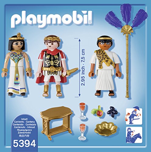 Playmobil Romanos y Egipcios - César y Cleopatra, Playset de Figuras de Juguete, Multicolor (Playmobil, 5394)