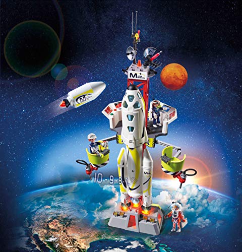 PLAYMOBIL Space Cohete con Plataforma de Lanzamiento, A partir de 6 años (9488)