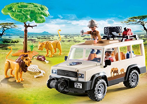 Playmobil Vida Salvaje - Vehículo Safari con Leones, Playset de Figuras de Juguete, Multicolor (Playmobil, 6798)