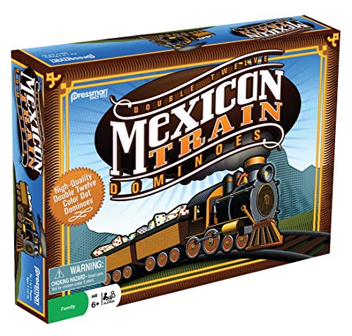 Pressman-PRS3928-06 Dominoes: Juego de Tren Mexicano, Color genérico, 12,7 cm (3928-04)