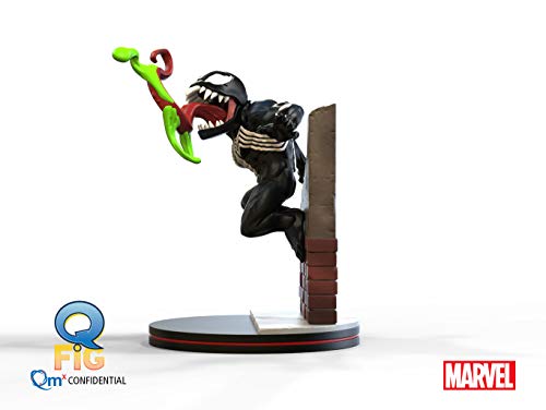 Quantum Mechanix-MVL-0025 Figura Qfig Venom, Marvel, Color Black, White (MVL-0025)