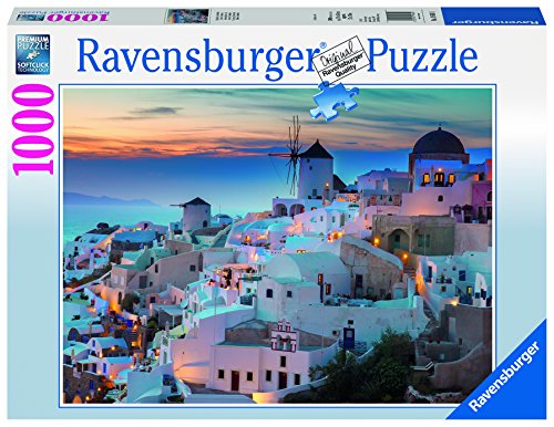 Ravensburger-19611 1 Puzzle 1000 Piezas Santorini, Multicolor, Talla Única (196111)