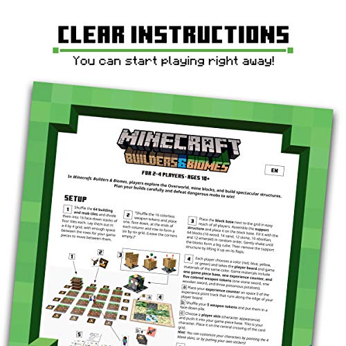 Ravensburger - Minecraft: Builders & Biomes Juego de Mesa, Light Strategy, 2-4 Jugadores, Edad Recomendada 10+