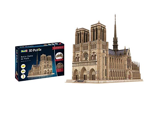 Revell- Notre Dame de Paris, Masterpiece, 293 Parts 3D Puzzle, Multicolor (0193)