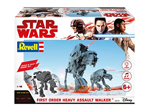 Revell Star Wars Episodio VIII Build & Play Rojo ala-A Fighter, con Luces y Sonidos (6761) (06761), Color 06761-heavy Assault Walker, with Lights & Sounds, 1:164 Scale (Revell06761)