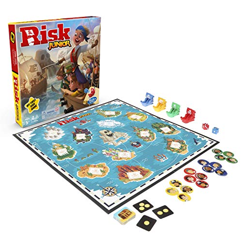 Risk Junior Game: Juego de Mesa de Estrategia; introducción de un niño al Juego clásico de Riesgo para Edades de 5 años en adelante; Juego temático Pirata