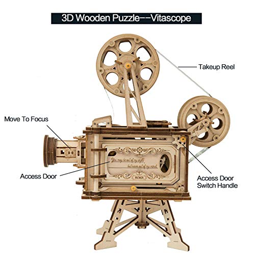 ROKR Vitascope Wooden Puzzle | Puzzle 3D Madera | Maquetas para Montar Adultos