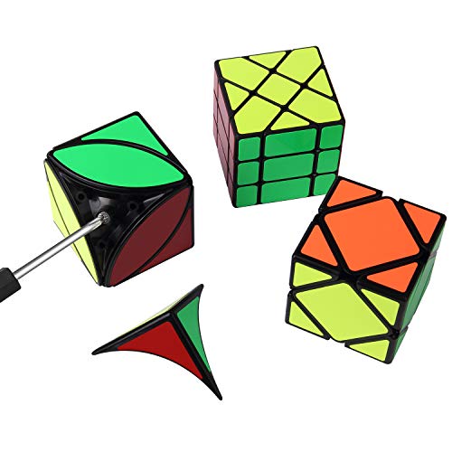 ROXENDA Cubos de Velocidad, [Paquete de 6] Speed Cube Set - Skew Axis Windmill Fisher Ivy 3x3x3 Speed Cube Smooth Magic Cubes Colección de Rompecabezas