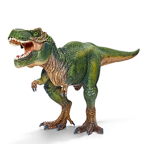 Schleich- Figura dinosaurio Tiranoraurio Rex, Mandíbula inferior articulada, Color Verde, 14 cm (Imaginarium)