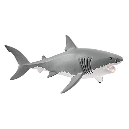 Schleich- Figura Tiburón Blanco, 7,8 cm