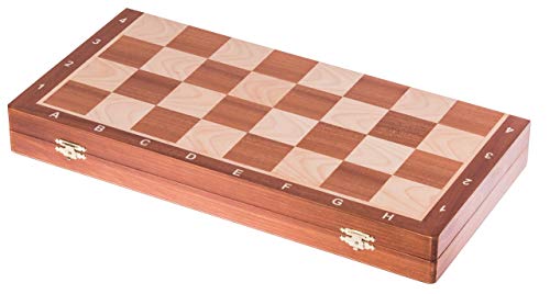 Square - Ajedrez de Madera Nº 4 - Caoba - Tablero de ajedrez + Staunton 4