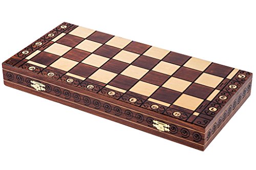 SQUARE GAME Ajedrez de Madera - AMBASADOR Lux - 52 x 52 cm - Piezas de ajedrez & Tablero de ajedrez
