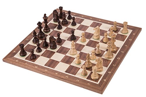 Square - Profesional Ajedrez de Madera Nº 6 - Italia - Tablero de ajedrez + Figuras - Staunton 6