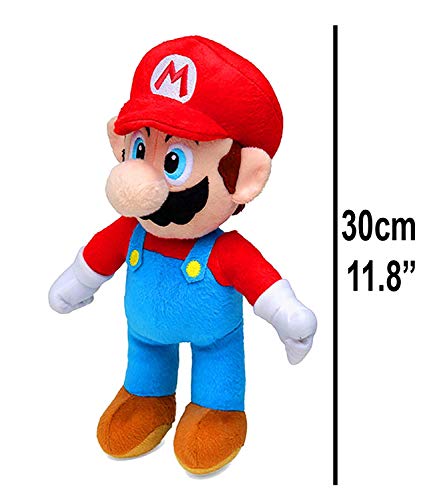 Super Mario (30cm) y Yoshi (27cm) ¡Peluche, Juguetes Suaves, Original, 2 Caracteres Disponibles! (Super Mario_Plush_30cm)