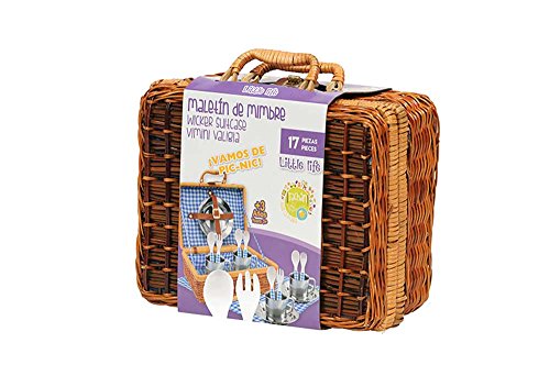 Tachan - Set picnic vichy en cesta de mimbre (CPA Toy Group 20517) , color/modelo surtido
