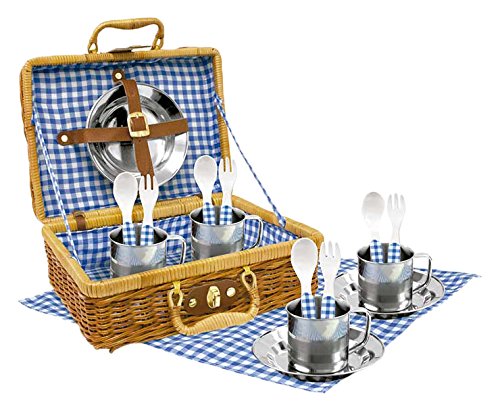 Tachan - Set picnic vichy en cesta de mimbre (CPA Toy Group 20517) , color/modelo surtido