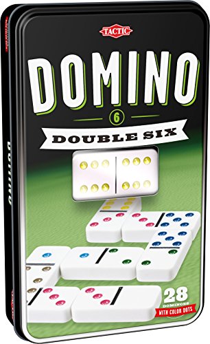Tactic Domino Double 6 Niños y Adultos Juego Juego de Tablero (Juego, Niños y Adultos, 20 min, Niño/niña, 5 año(s), 99 año(s))