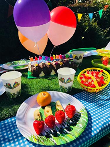 Talking Tables mantel artificial hierba verde, para La Pascua, cumpleaños, celebraciones del día del juego o una fiesta de verano