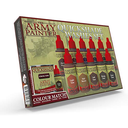 The Army Painter | Quickshade Washes Set | 11 Acrilic Colours Quickshade | Miniature Model Painting