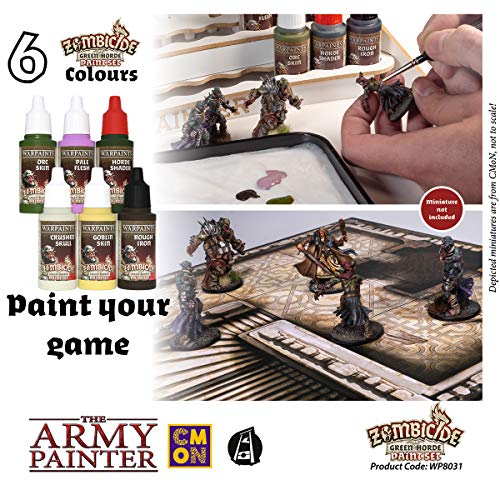 The Army Painter | Zombicide Colour Set for Green Horde | 6 Acrilic Colours | Black Plague e Miniature Model Painting