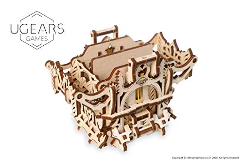 UGEARS Modelo Mecánico Puzzle 3D - Caja para Mazos Barajas de Cartas Tarjetas de Juego de Mesa - Deck Box Estuche Funda de Transporte de Madera para 120 Naipes - Maquetas para Construir Adultos