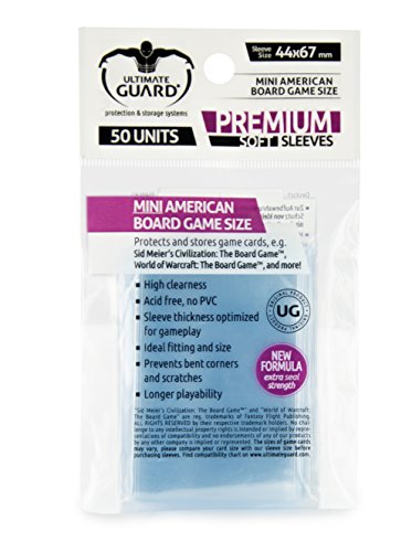 Ultimate Guard 10280 Premium Sleeves Fundas de Cartas del Juego de Mesa Mini American (50)