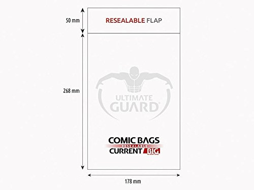 Ultimate Guard Comic Bags Big Bolsas con Cierre Reutilizable de Comics Current Size (100)