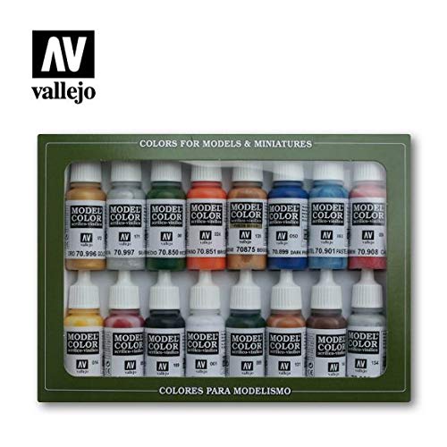 VALLEJO-3070101 70101 Model Set DE 16 Colores, Surtido (3070101)