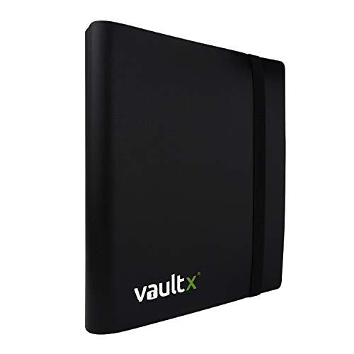 Vault X® Carpeta - Álbum de 4 Bolsillos para Cartas Coleccionables - 160 Bolsillos de Inserción Lateral para TCG (Negro)