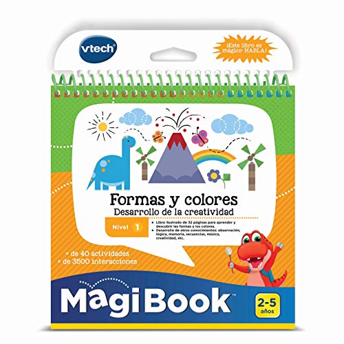 VTech – Libro para Magibook Formas y colores, Aprende en casa, Desarrollo de la creatividad con más de 40 actividades y cientos de interacciones, Nivel 1, 2-5 años (3480-480522)