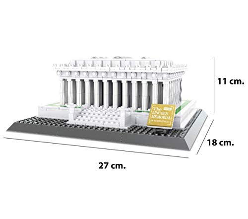 WANGE Lincoln Memorial de Washington. Modelo de Arquitectura para armar con bloques de construcción