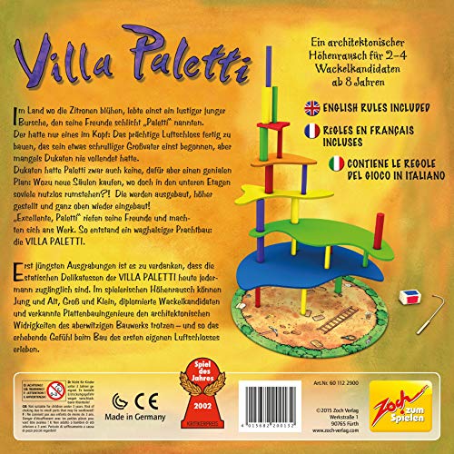 Zoch 601122900 - Juego de Mesa Villa Paletti (Instrucciones en alemán, francés, inglés e Italiano)