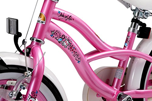Bikestar | Bicicleta para niños y niñas 16 Pulgadas | Color Rosa | A Partir de 4 años | 16" Edición Cruiser 2018