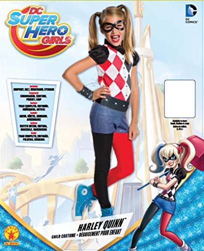 DC Comics - Disfraz de Harley Quinn classic para niña, infantil talla 5-7 años (Rubie's 620744-M)