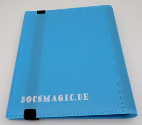 docsmagic.de Pro-Player 4-Pocket Album Light Blue - 160 Card Binder - MTG - PKM - YGO - Álbum para Tarjetas Azul Claro