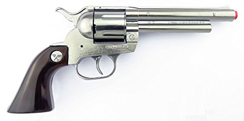 Gonher-Revolver 12 Tiros-Plata, Multicolor, sin Talla (121/0)