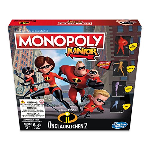 Hasbro Gaming E1781100 2 Monopoly Junior-Die Increíble, Juego de niños