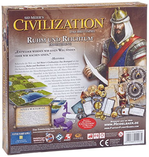 Heidelberger Spieleverlag HE428 - Civilization: Ruhm und Reichtum, Pack de ampliación del Juego de Mesa [Importado de Alemania]
