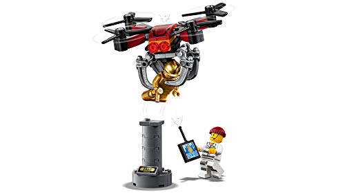LEGO City - Police Policía Aérea: A la Caza del Dron, Set Creativo de construcción y Aventuras con dron de Juguete y minifigura Dorada (60207)