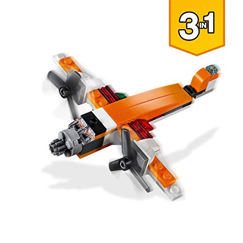 LEGO Creator - Dron de Exploración, Juguete de Construcción 3 en 1 con Piezas de Colores para Niños y Niñas de 6 a 12 Años con Diferentes Detalles (31071)