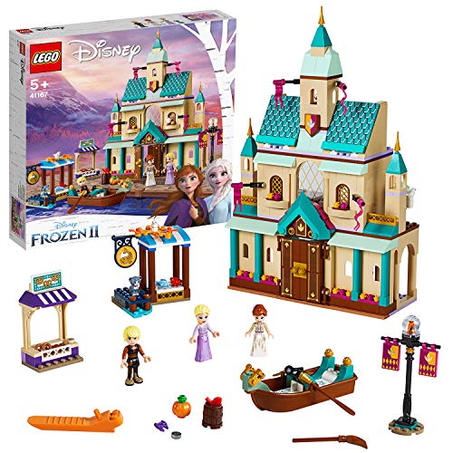 LEGO Disney Princess - Aldea del Castillo de Arendelle, Set de construcción Castillo de la Princesa Elsa, Incluye Minifiguras de Kristoff, Anna y un Gato (41167) , color/modelo surtido