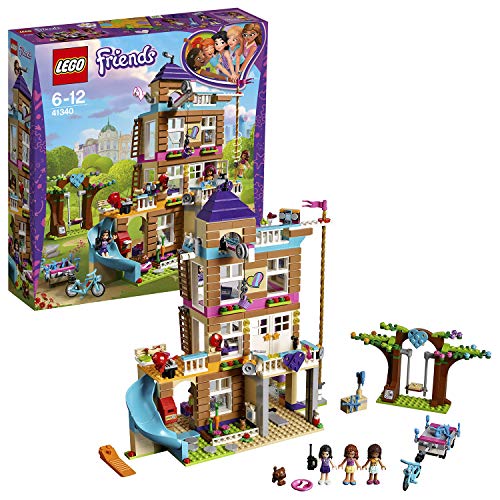 LEGO Friends Heartlake - Casa de la Amistad, Juguete de Construcción de Casa de Muñecas con Olivia, Emma, Andrea para Juegos Creativos (41340)