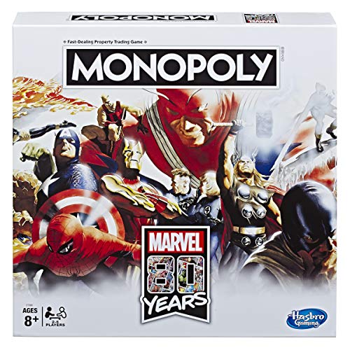Monopoly - Juego de Mesa Monopoly de Marvel 80 años Comics
