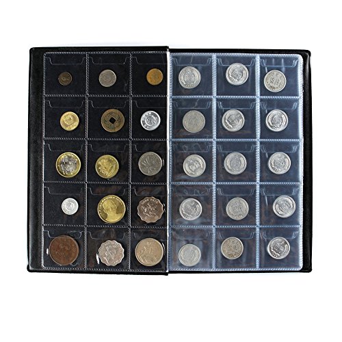 MULOVE 150 Pockets Coin Collectors Album, Coin Collection Holder Book Suitable for Coin Diameter Less Than 1.65 Inches Storage,Blue