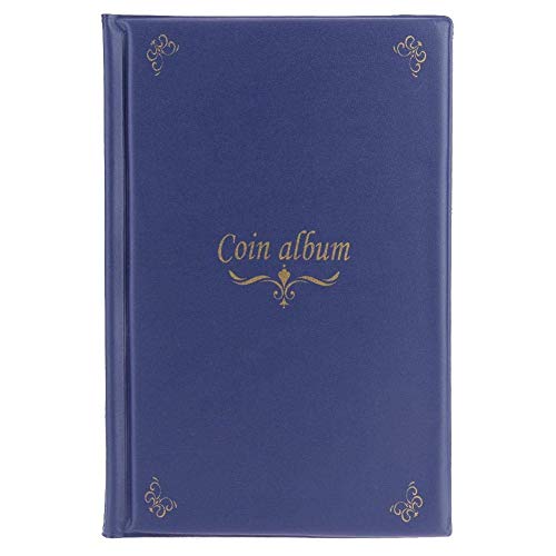 MULOVE 150 Pockets Coin Collectors Album, Coin Collection Holder Book Suitable for Coin Diameter Less Than 1.65 Inches Storage,Blue