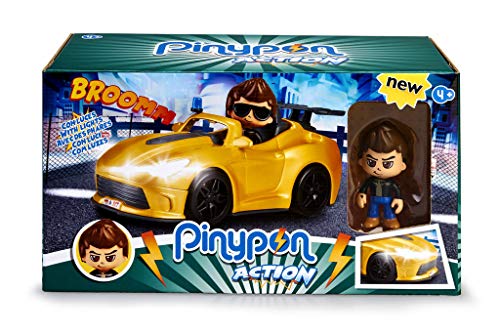 Pinypon Action - Súper Coche con la Figura de un espía y Accesorios, para niños y niñas de 4 a 8 años (Famosa 700015150)
