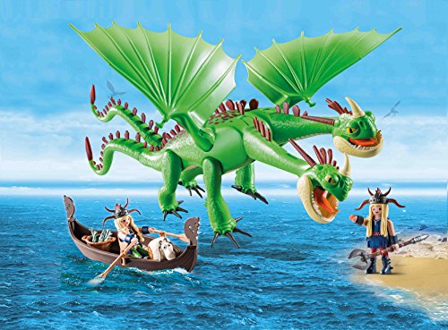 PLAYMOBIL DreamWorks Dragons Dragón 2 Cabezas con Chusco y Brusca, A partir de 4 Años (9458) , color/modelo surtido