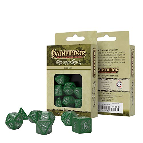 Q Workshop Pathfinder Kingmaker RPG Ornamented Dice Set 7 Polyhedral Pieces