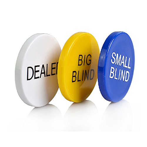 SmartDealsPro Set of 3 Small Blind, Big Blind and Dealer Poker Buttons by Smartdealspro