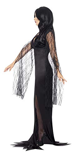 Smiffys-43726L Disfraz de Alma Inmortal, con Vestido, Color Negro, L-EU Tamaño 44-46 (Smiffy'S 43726L)